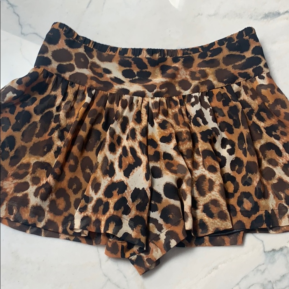 Express chiffon leopard shorts